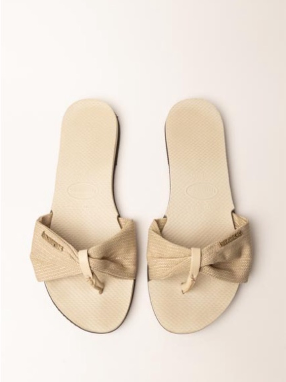 Havaiana’s Beige Knot Slide Sandals - Women's Summer Slip-Ons